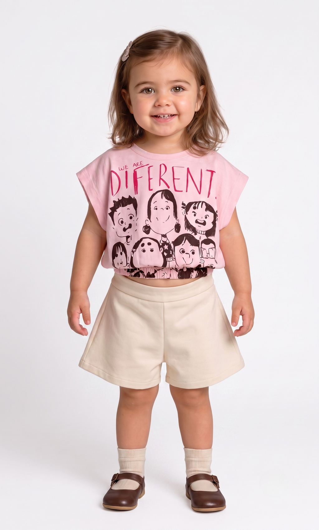 The 'We Are Different' Blouson Crop Tee
