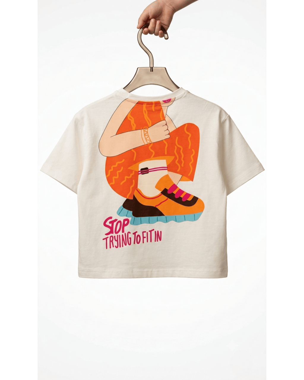 The 'Stop Trying' Graphic Box Tee