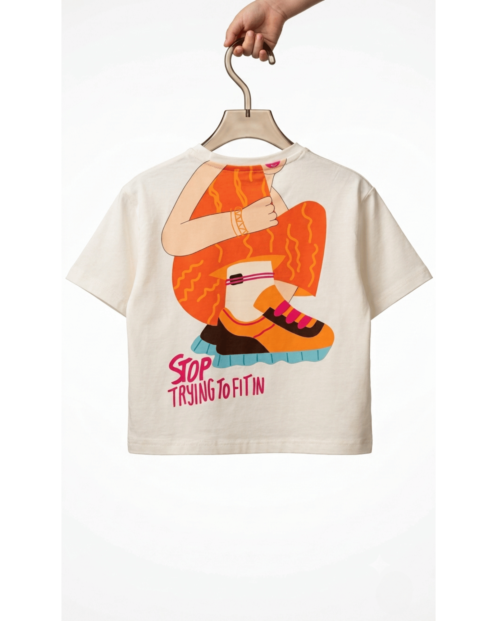 The 'Stop Trying' Graphic Box Tee