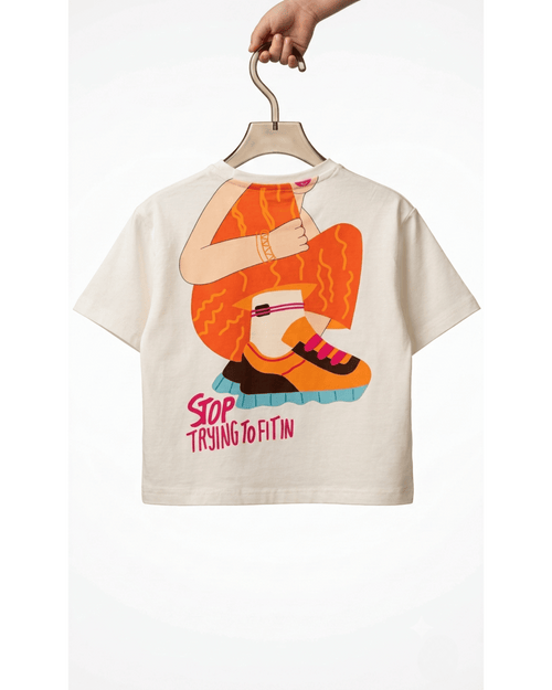 The 'Stop Trying' Graphic Box Tee