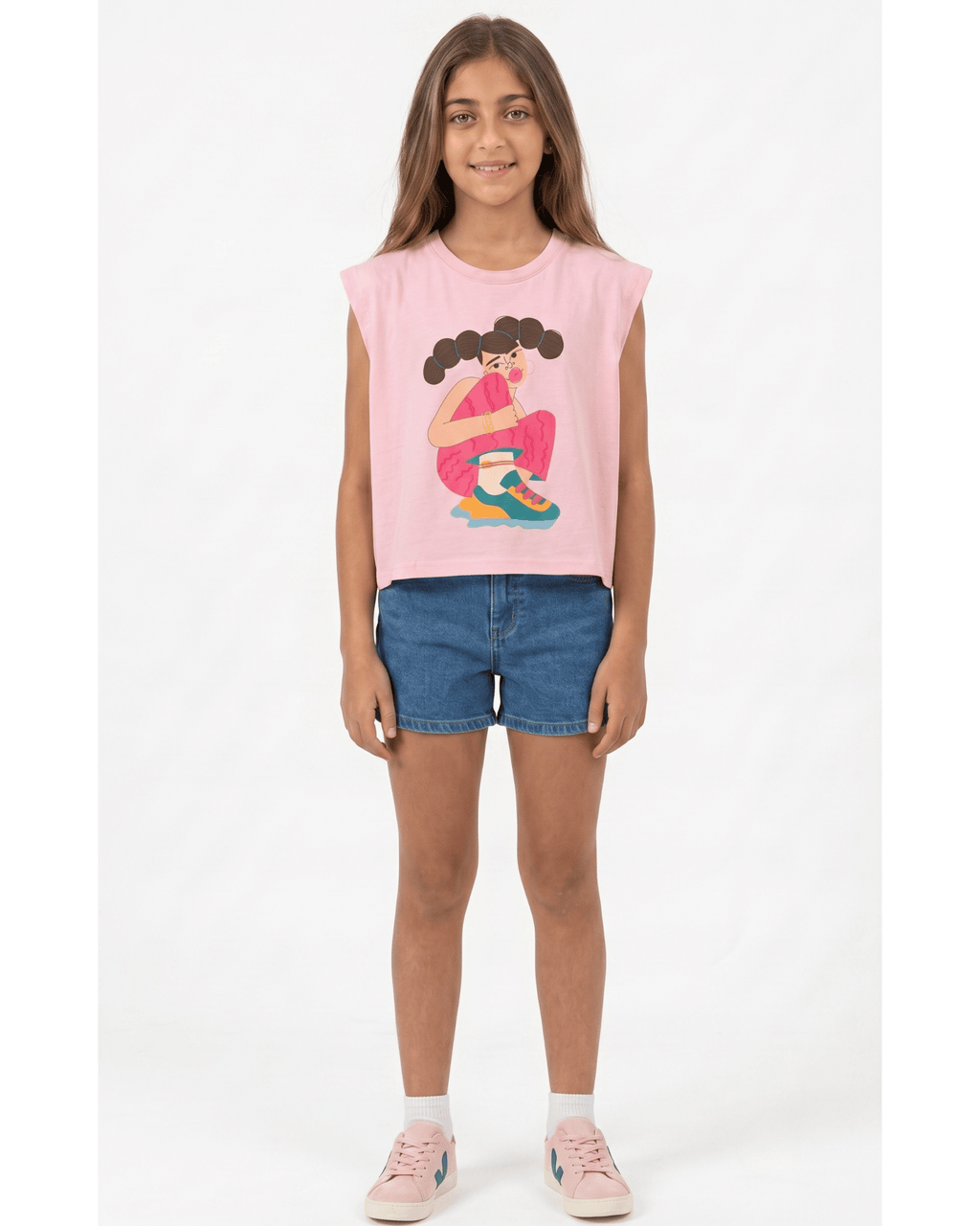 The Box-Fit Graphic Sleeveless Top