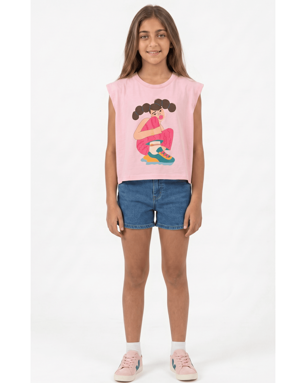 The Box-Fit Graphic Sleeveless Top