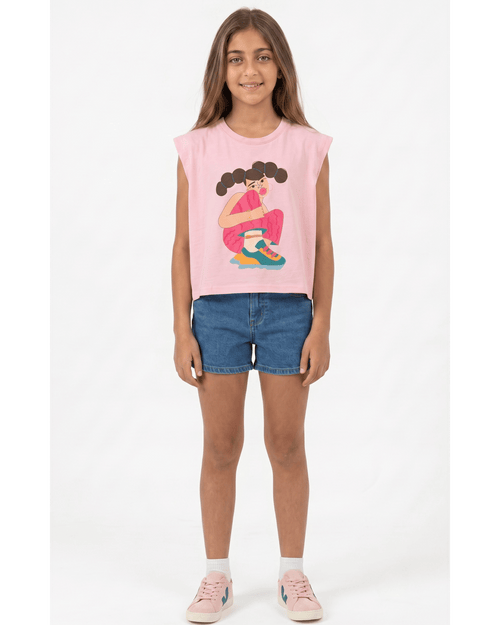 The Box-Fit Graphic Sleeveless Top