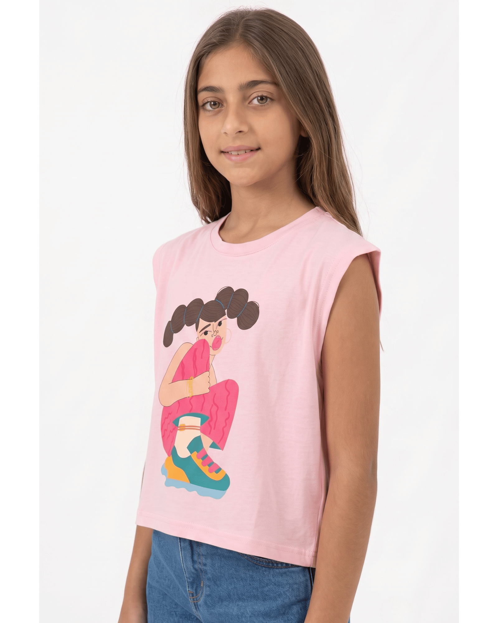 The Box-Fit Graphic Sleeveless Top