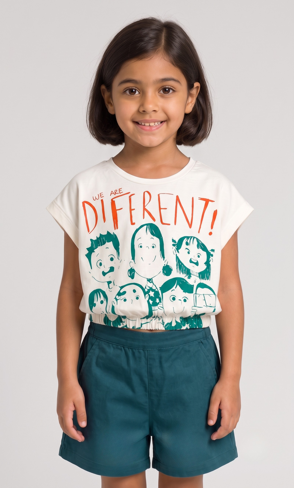 The 'We Are Different' Blouson Crop Tee