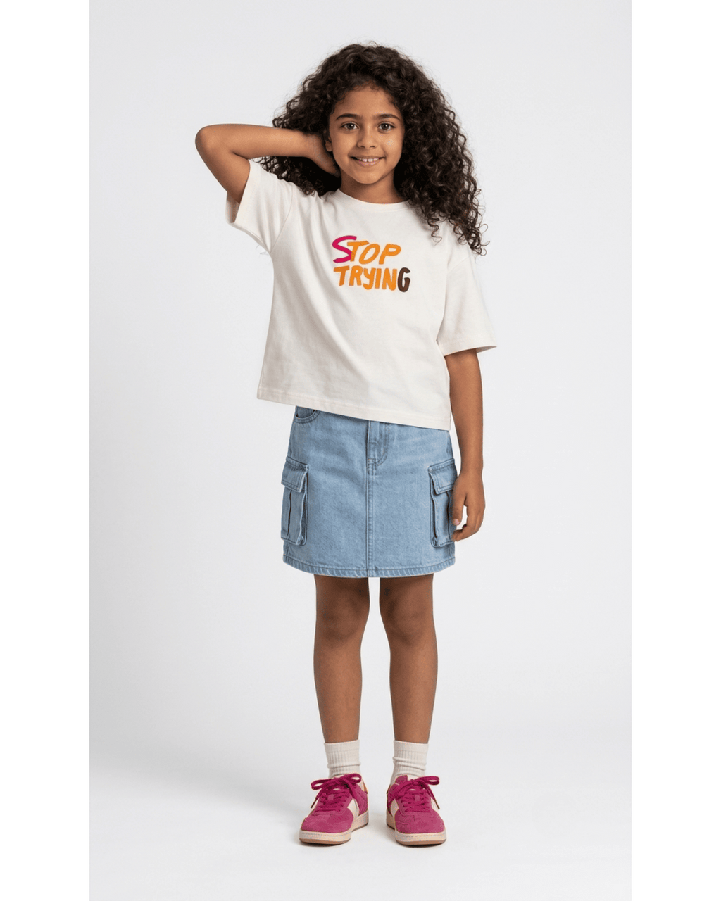 The 'Stop Trying' Graphic Box Tee