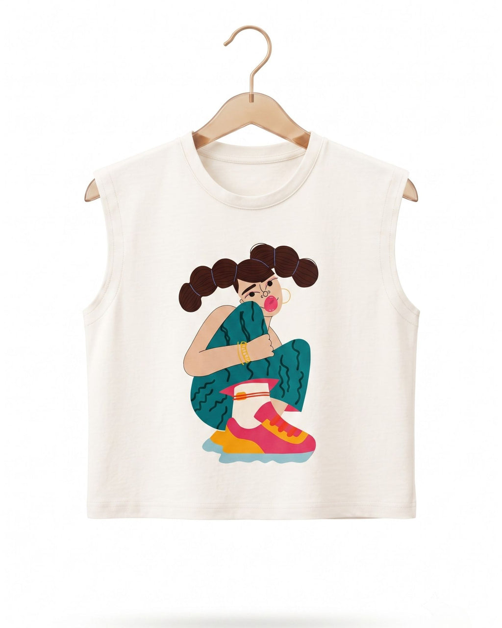 The Box-Fit Graphic Sleeveless Top