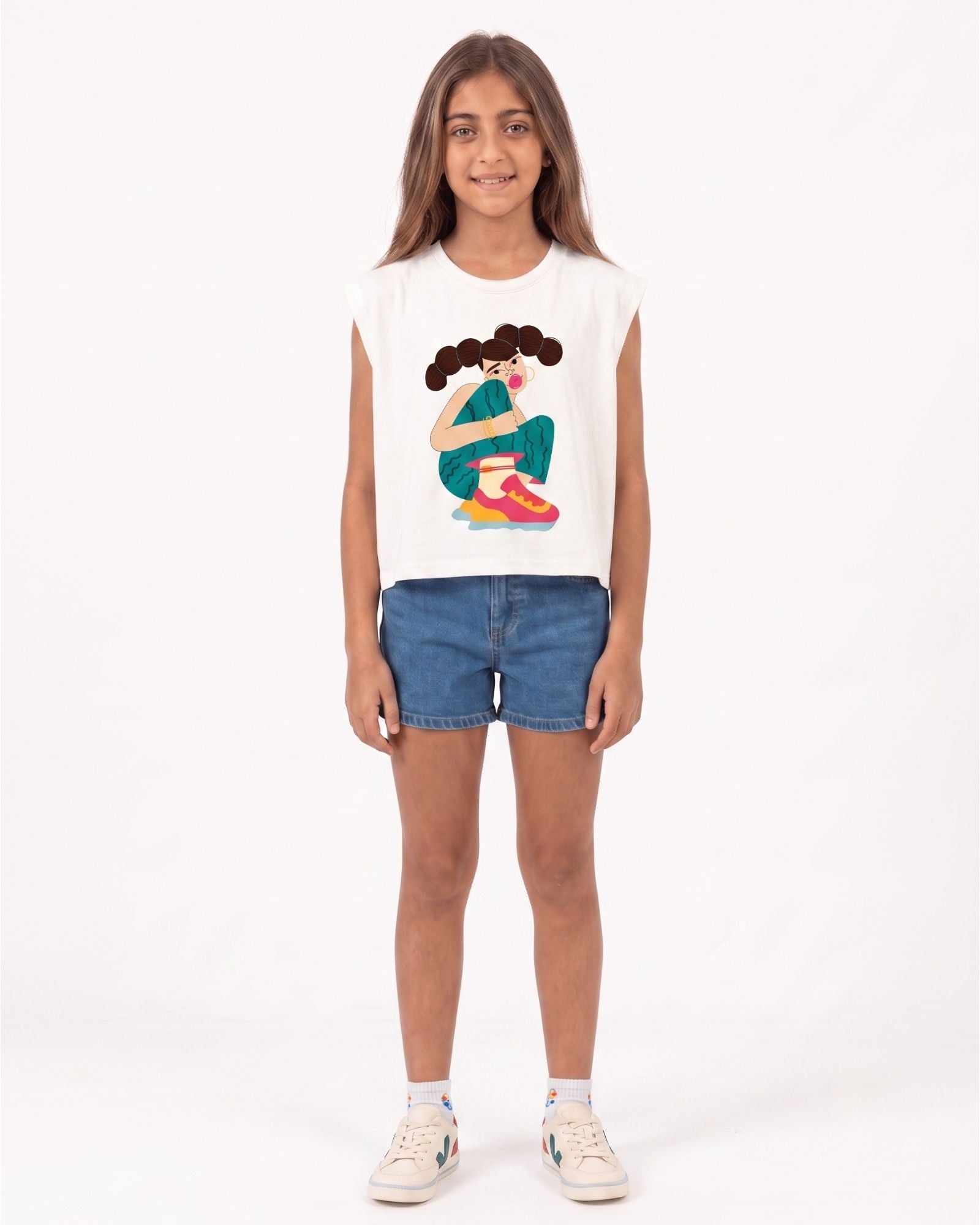 The Box-Fit Graphic Sleeveless Top