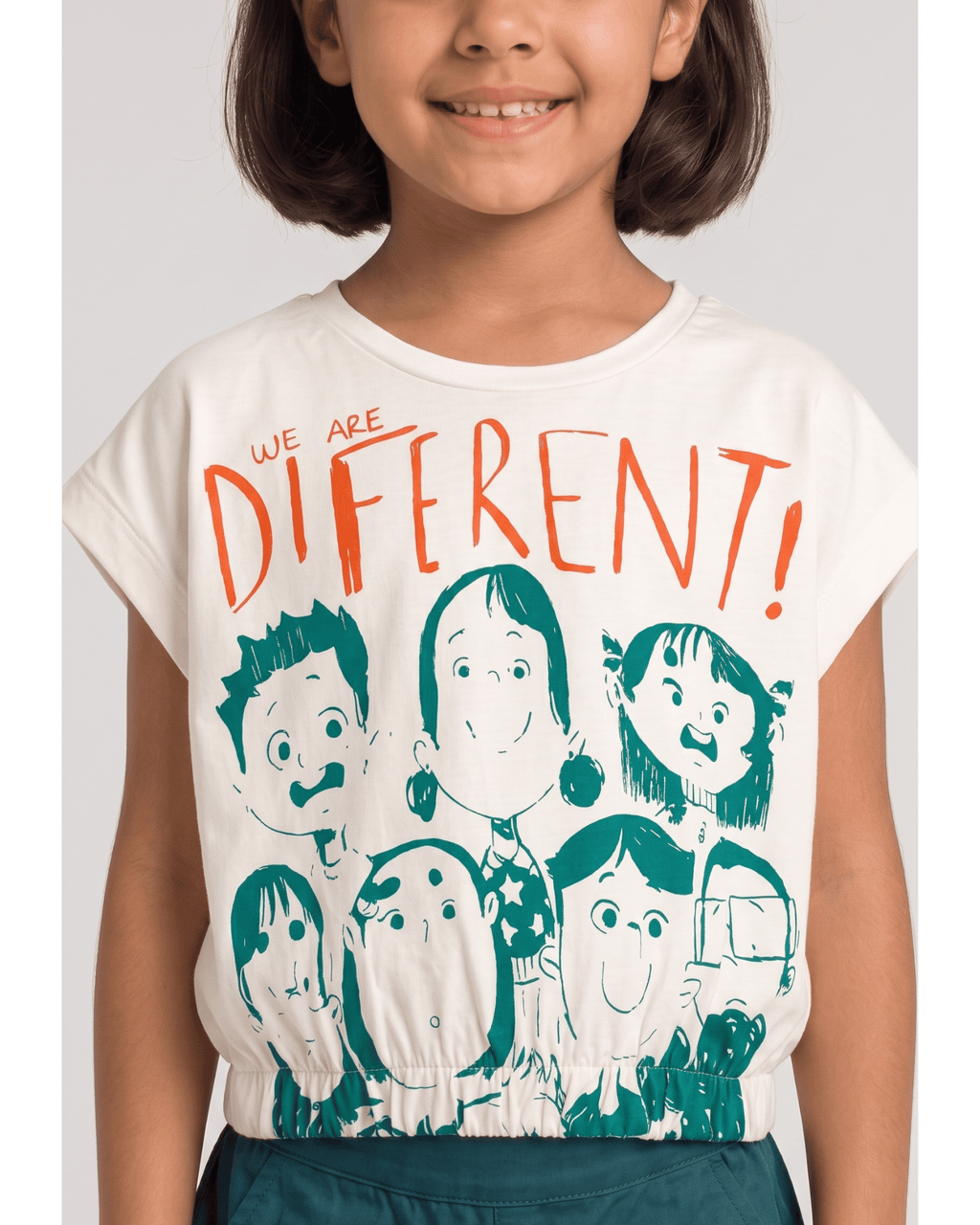 The 'We Are Different' Blouson Crop Tee