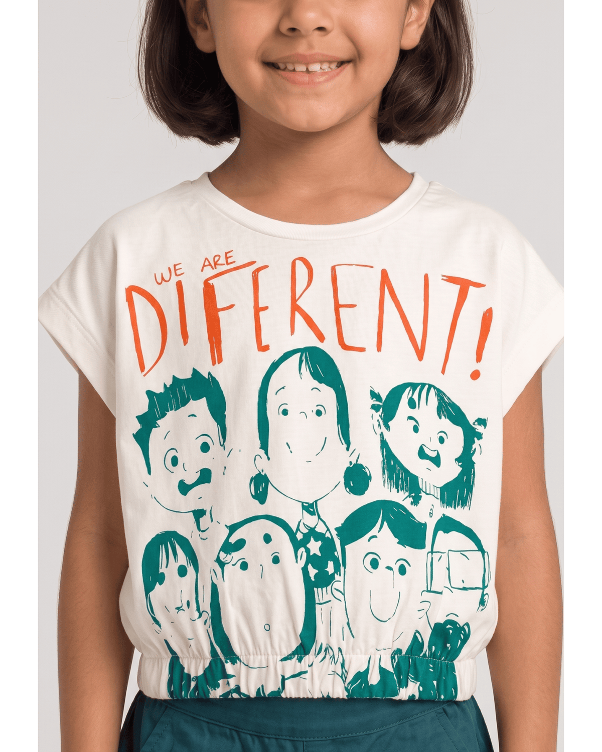 The 'We Are Different' Blouson Crop Tee