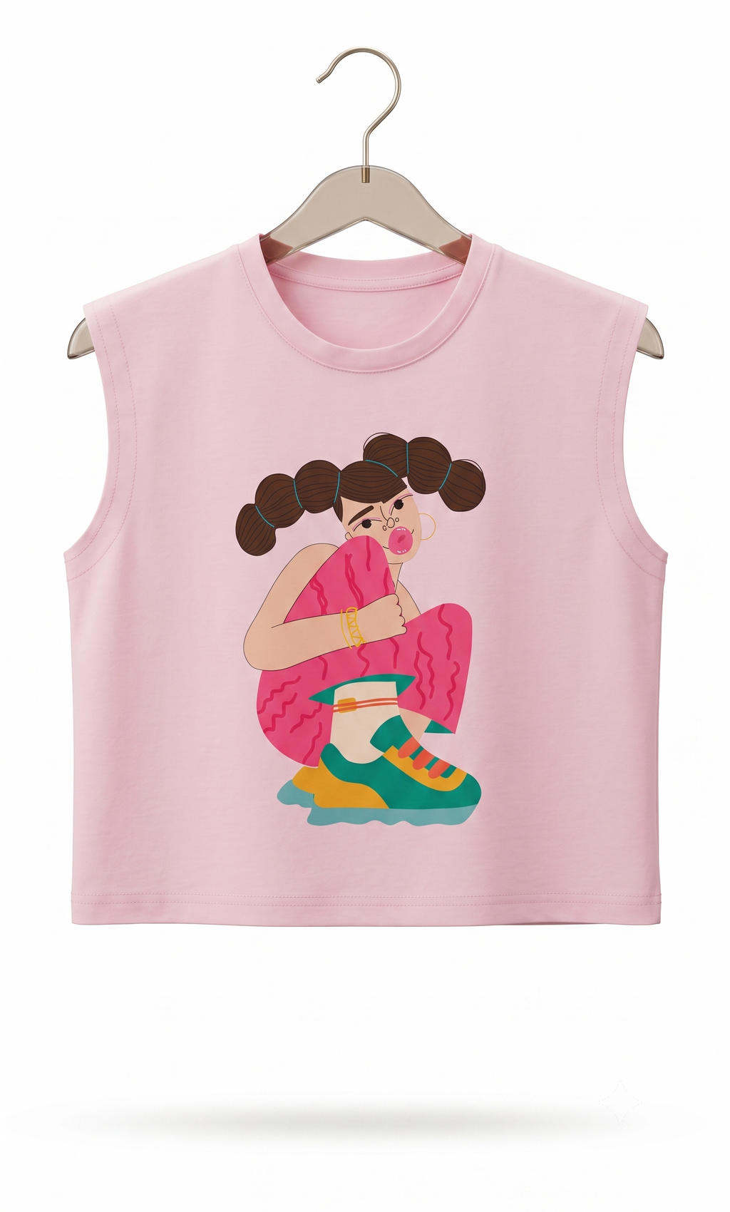 The Box-Fit Graphic Sleeveless Top
