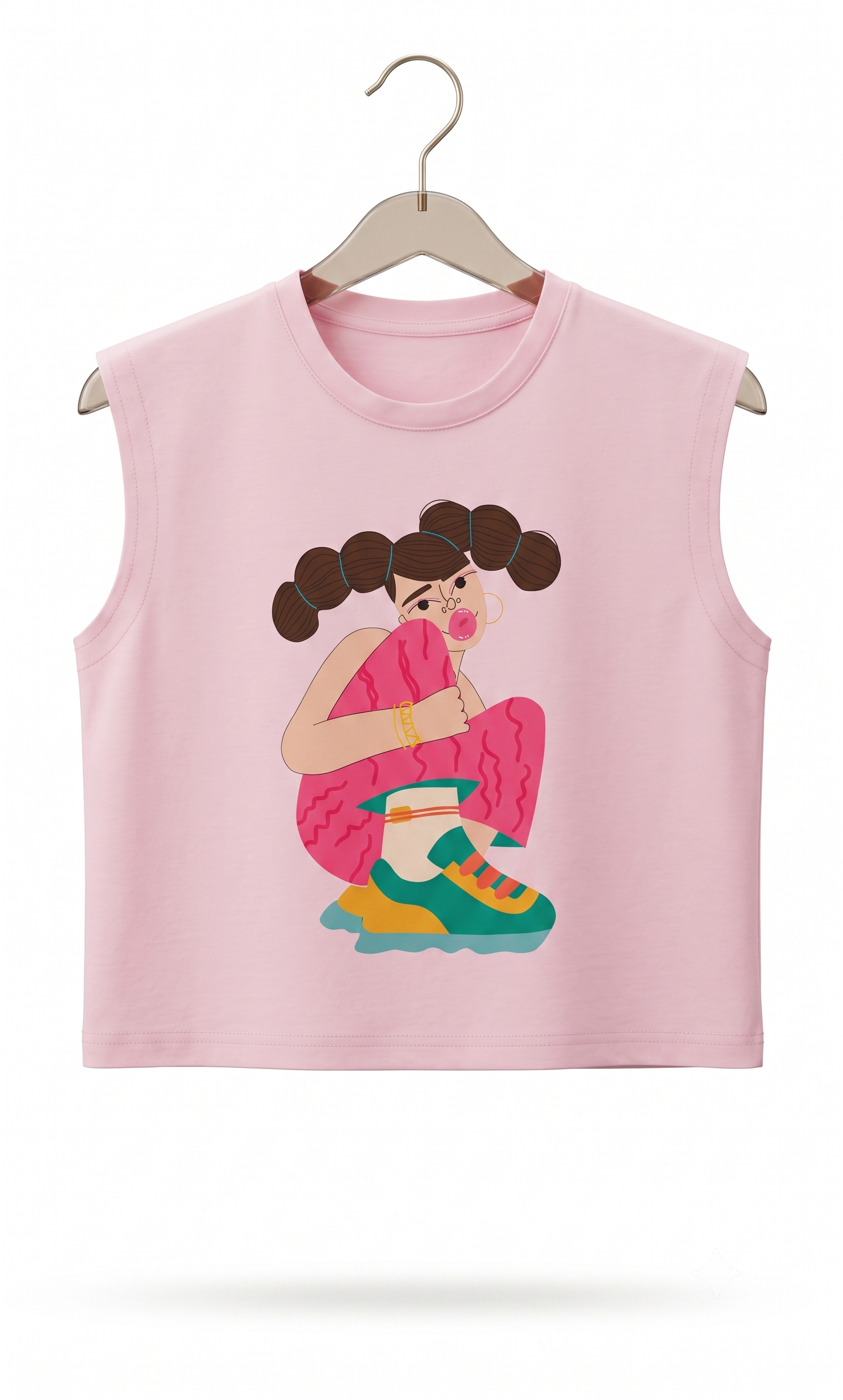 The Box-Fit Graphic Sleeveless Top